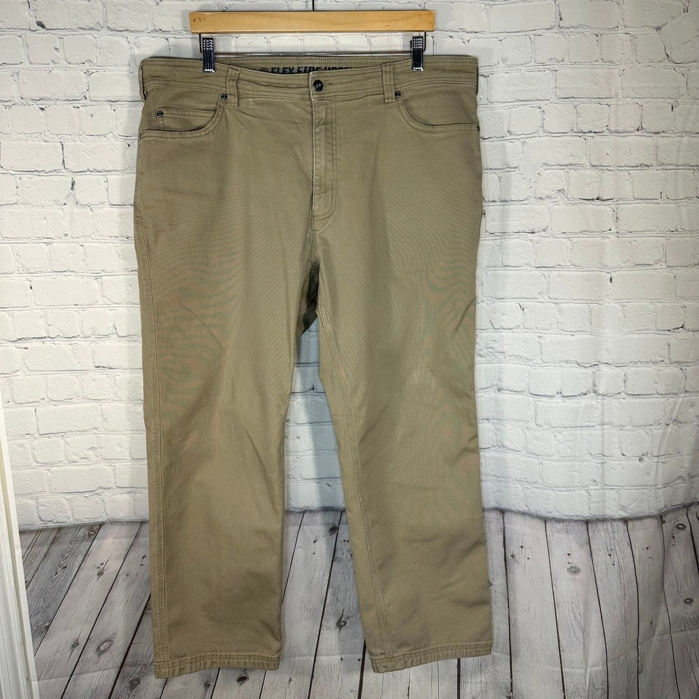 Duluth Trading Co Flex Fire Hose Relaxed Fit Pants Tan Khaki 40x30 62752 Mens
